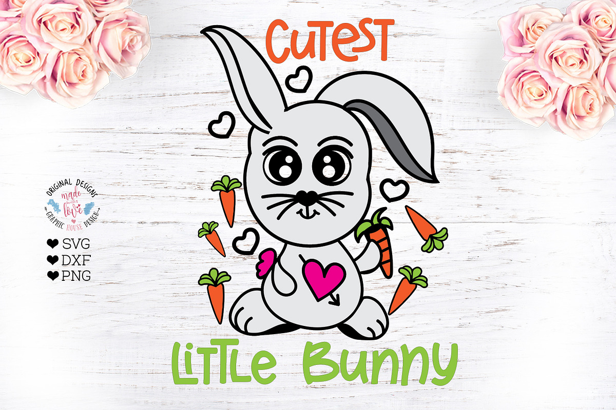 Cutest Litte Bunny Cut File in Illustrations - product preview 8