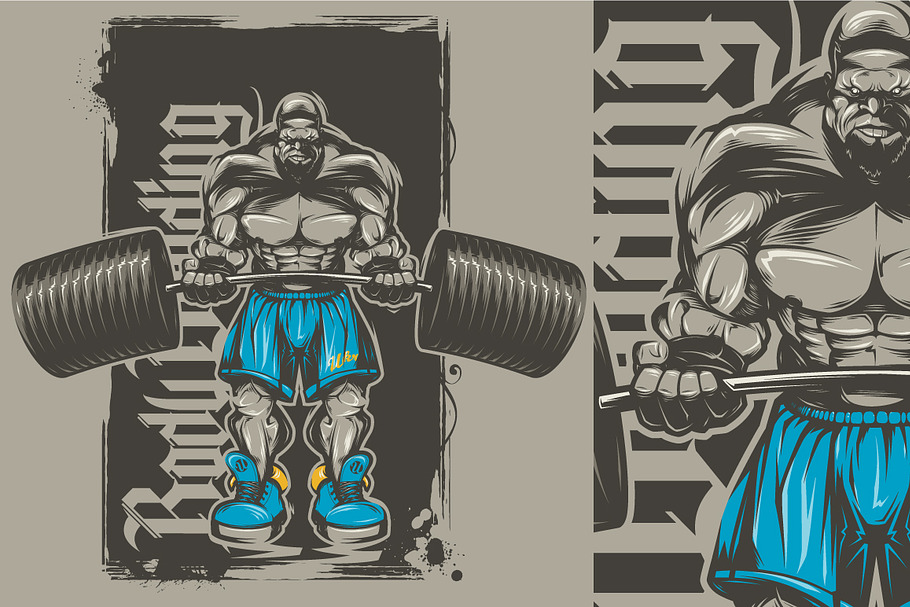 Bodybuilder in Illustrations - product preview 8