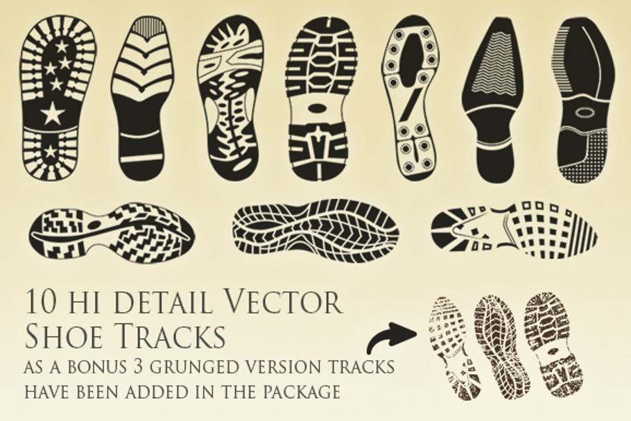 Vector Shoe Tracks Collection in Illustrations - product preview 8