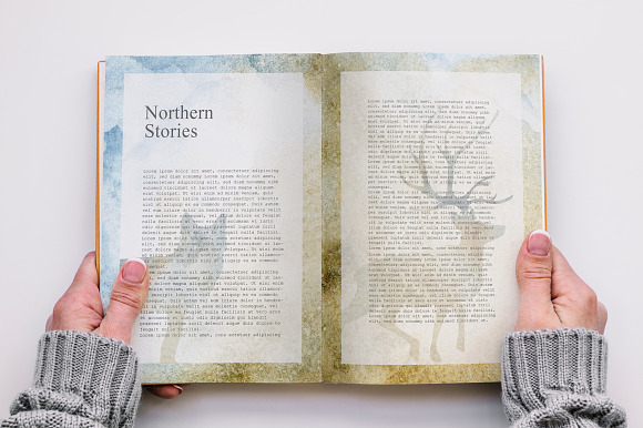 Northern stories. Watercolor set in Objects - product preview 4