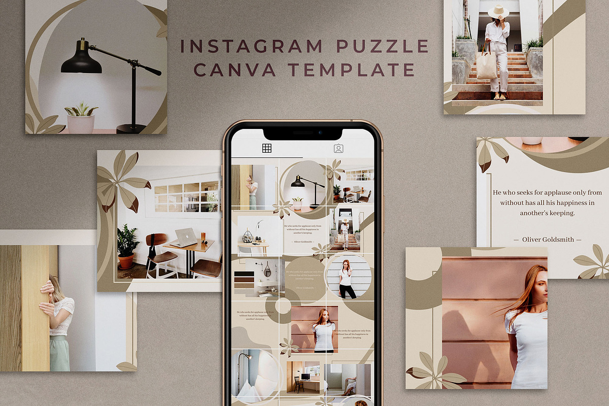 Instagram Puzzle for Canva | Mink in Instagram Templates - product preview 8