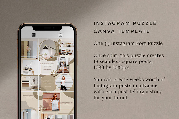Instagram Puzzle for Canva | Mink in Instagram Templates - product preview 1