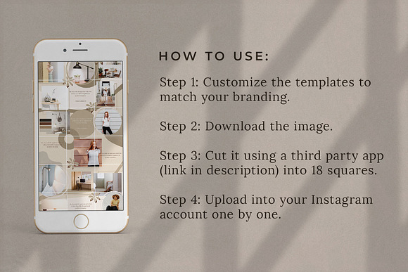 Instagram Puzzle for Canva | Mink in Instagram Templates - product preview 5