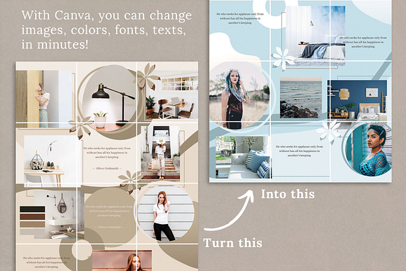 Instagram Puzzle for Canva | Mink in Instagram Templates - product preview 7