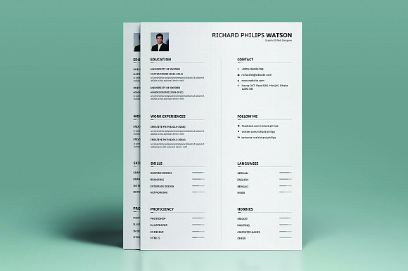 Resume template in Resume Templates - product preview 1