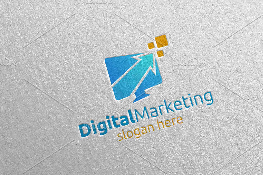 Digital Marketing Financial Logo 54 in Logo Templates - product preview 8
