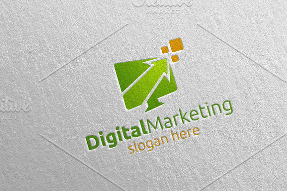 Digital Marketing Financial Logo 54 in Logo Templates - product preview 3