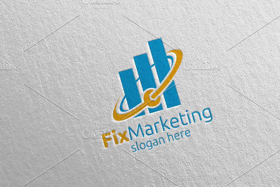 Fix Marketing Financial Logo 56 in Logo Templates - product preview 8