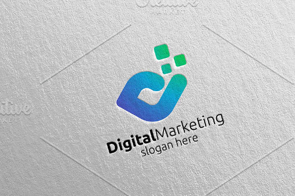 Digital Marketing Financial Logo 53 in Logo Templates - product preview 1
