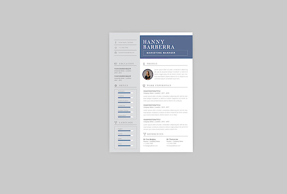 Hanny Marketing Resume Designer in Resume Templates - product preview 1