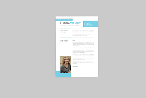 Riannna CopyWriter Resume Designer in Resume Templates - product preview 1