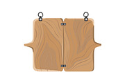 Wooden Board with Fastener Vector