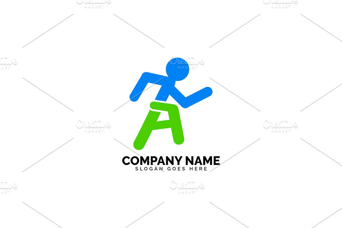 a letter running logo in Logo Templates - product preview 8