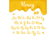 honey alphabet. yellow delicious