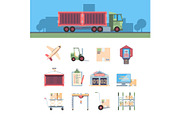 cargo delivery icon. aircraft loader