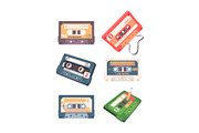 audio cassette. retro stereo tape
