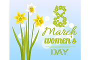 8 March Womens Day Poster with