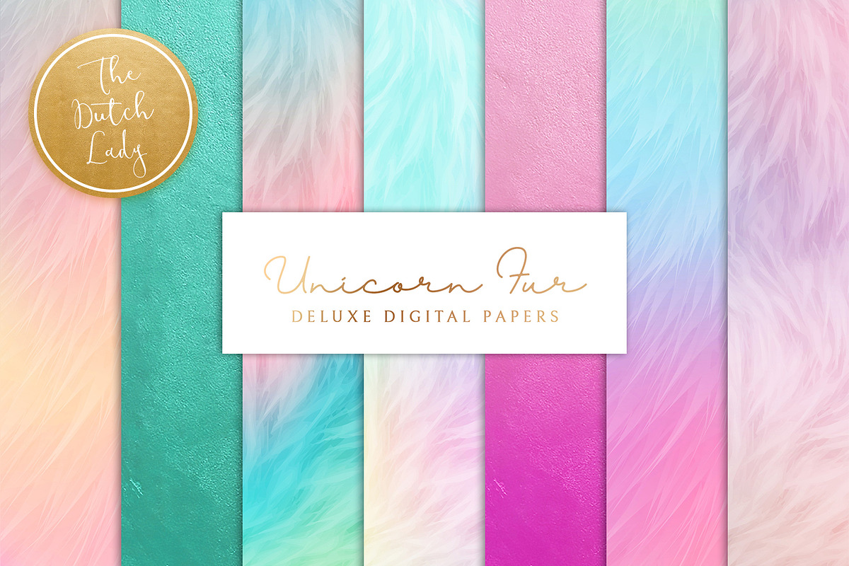 Unicorn Fur Texture Backgrounds in Textures - product preview 8