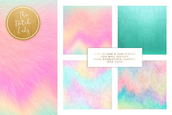 Unicorn Fur Texture Backgrounds in Textures - product preview 1