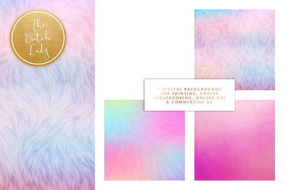 Unicorn Fur Texture Backgrounds in Textures - product preview 2