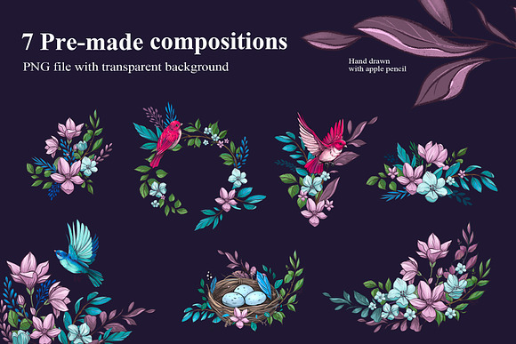 Spring night clipart in Illustrations - product preview 2