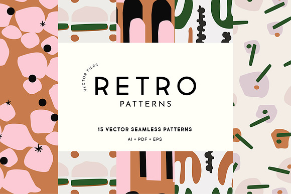 Retro Pattern Set in Patterns - product preview 9