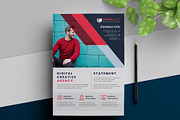 Corporate Flyer With Red Accents