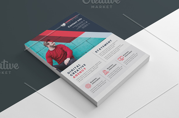 Corporate Flyer With Red Accents in Flyer Templates - product preview 2