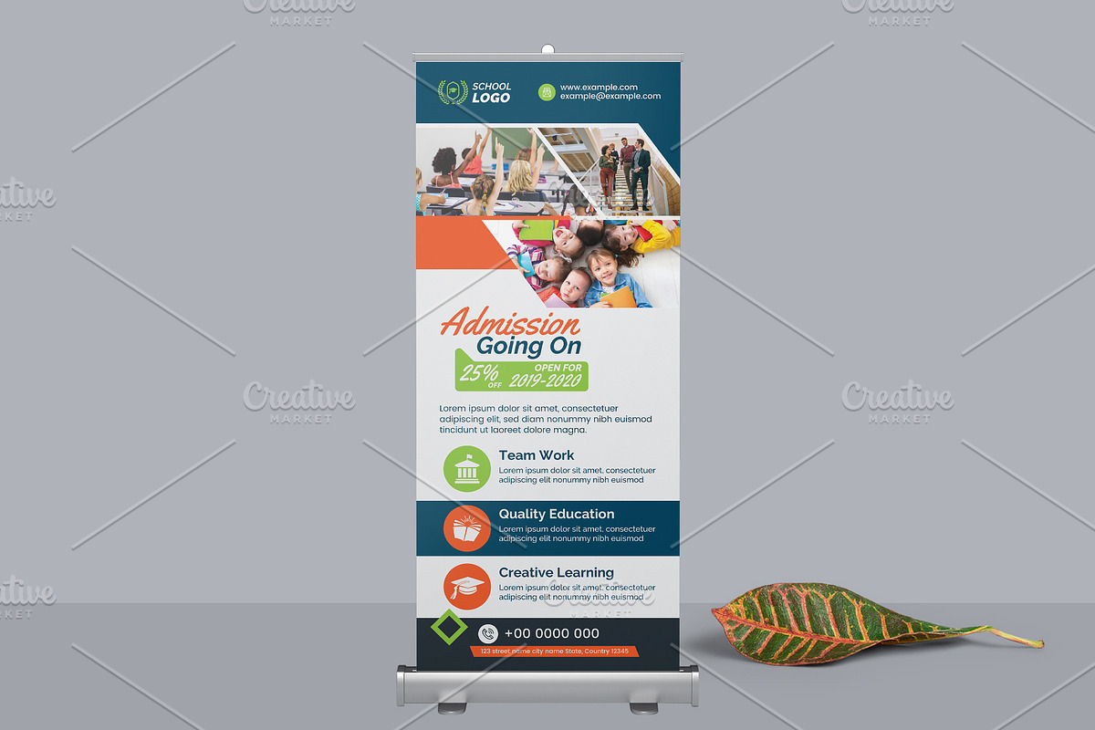 Education Rollup Banner in Flyer Templates - product preview 8