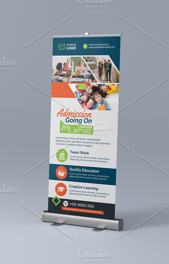 Education Rollup Banner in Flyer Templates - product preview 1