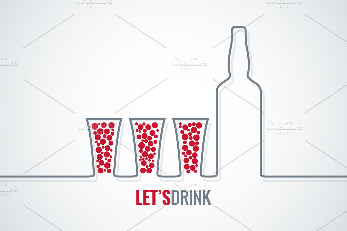 Cocktail shot design vector. in Illustrations - product preview 8