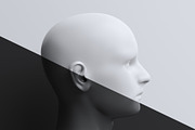 Abstract 3D Render of Human Head