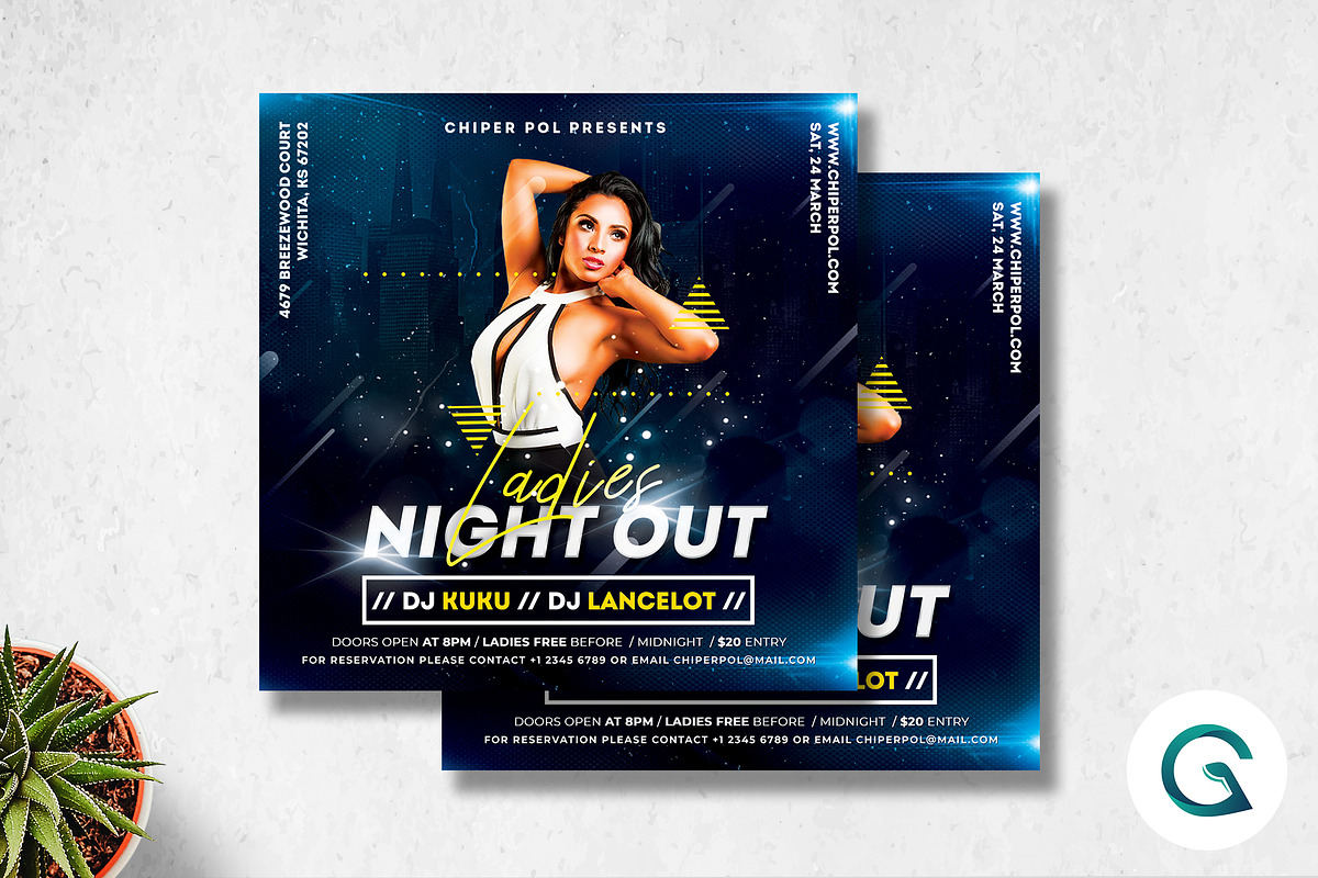 Ladies Night Out Flyer Template in Flyer Templates - product preview 8