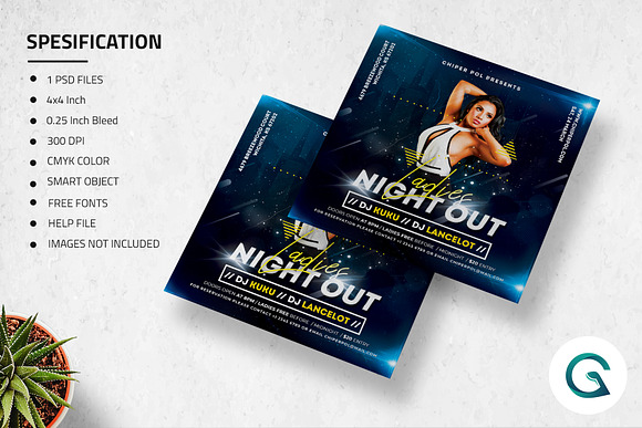 Ladies Night Out Flyer Template in Flyer Templates - product preview 1