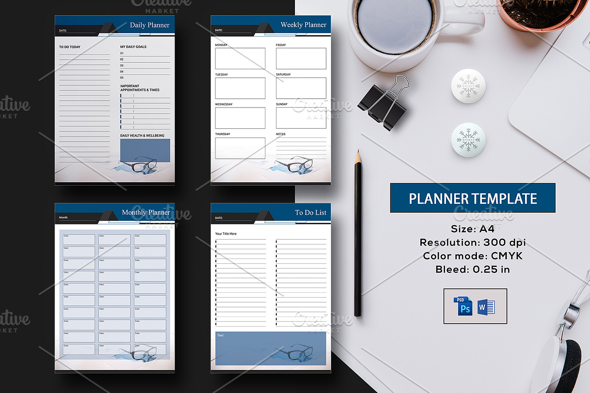 Printable Planner V15 in Stationery Templates - product preview 8
