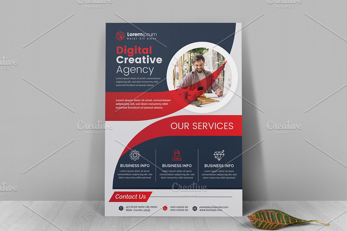 Clean Flyer Layout in Flyer Templates - product preview 8