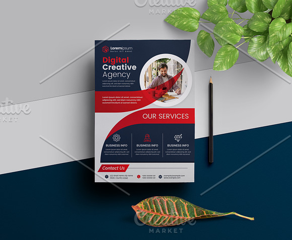 Clean Flyer Layout in Flyer Templates - product preview 2