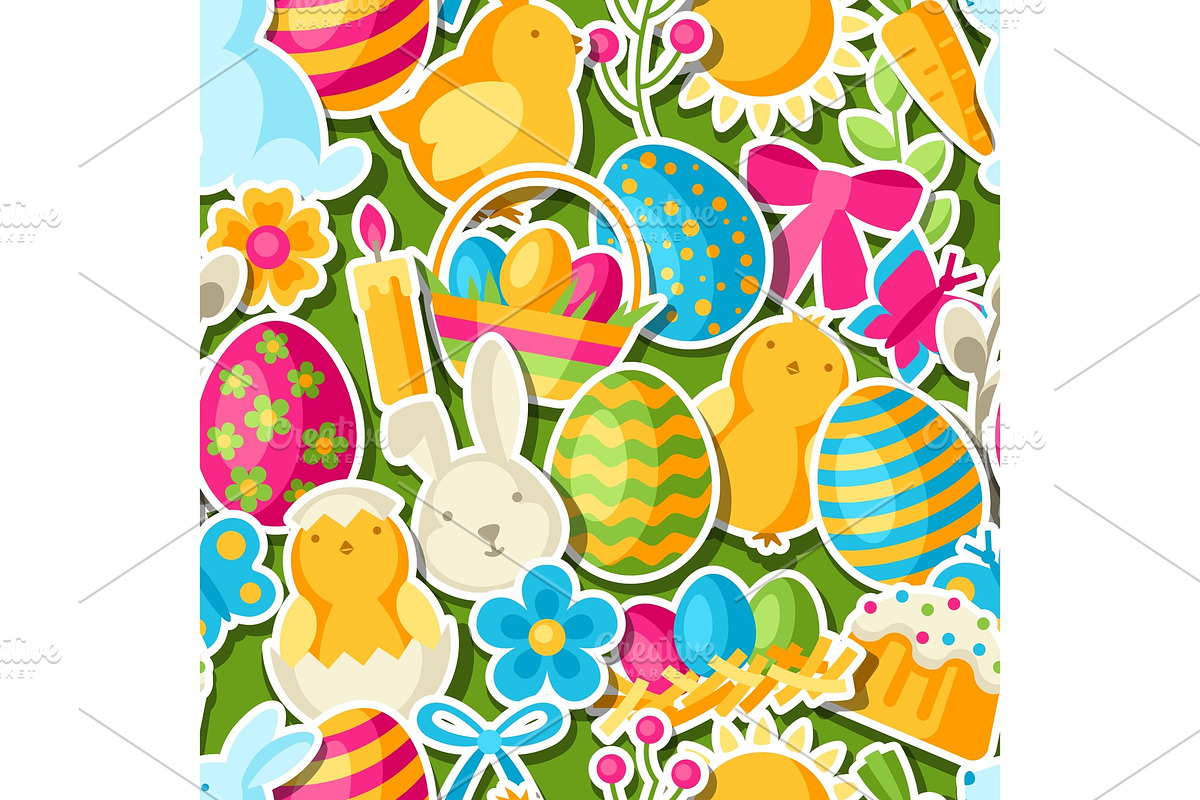 Happy Easter seamless pattern with in Patterns - product preview 8