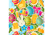 Happy Easter seamless pattern with