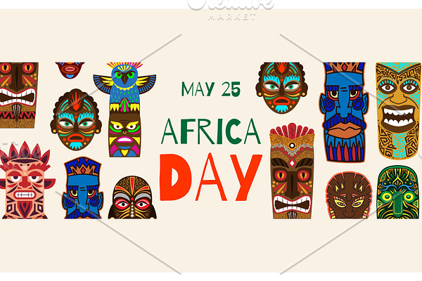 Africa day and African ethnic tribal