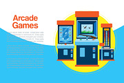 Arcade games machine vector