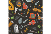 Jazz band and musical instruments