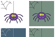 Purple Halloween Spider Collection
