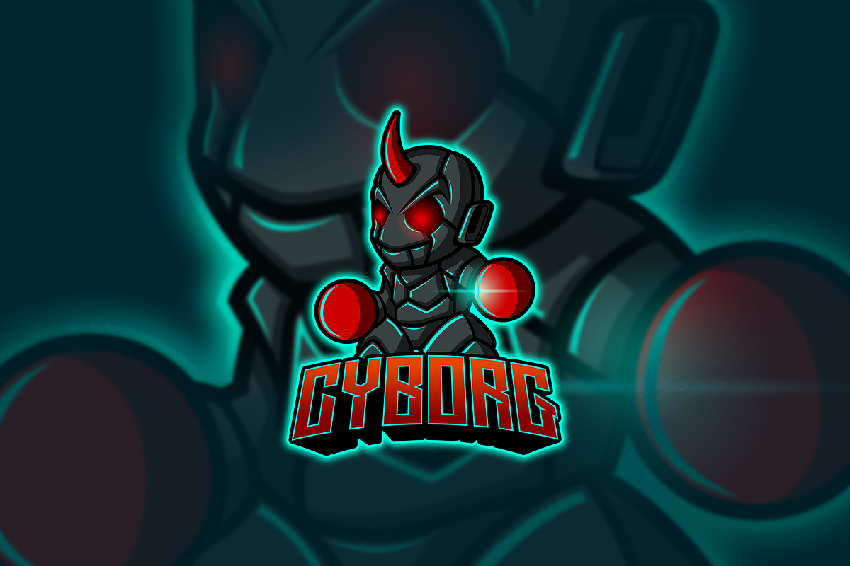Cyborg - Mascot & Esport Logo in Logo Templates - product preview 8