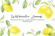Watercolor Lemons