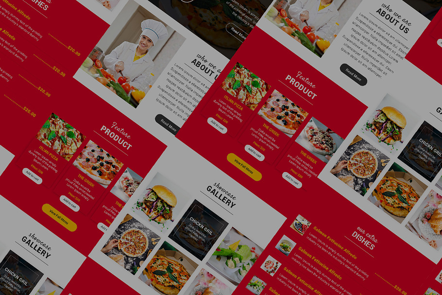 Restaurant Food Email Newsletter in Email Templates - product preview 8