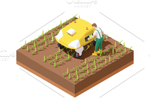 Vector isometric agricultural robot