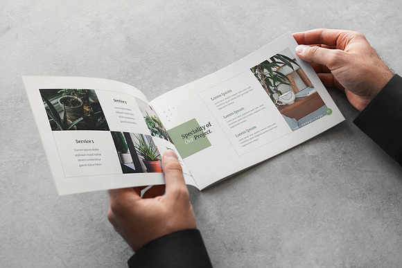 Landscape Brochure Mock-Up in Print Mockups - product preview 6