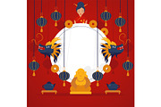 China vector illustration with