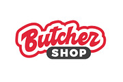 Butcher vector lettering